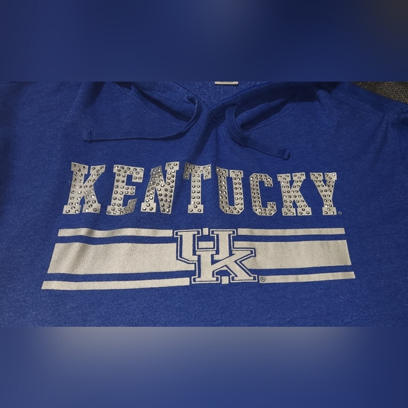 VICTORIA'S SECRET PINK KENTUCKY WILDCATS HOODIE SIZE LARGE BLING PULLOVER - Picture 11 of 12